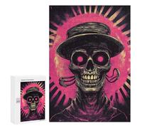 300 PCS Jigsaws Steampunk Skull Art Print -1 Jigsaws for Adults Puzzle Hand Speed Race Help The Brain Exercise Beautiful Design Game 300 PCS