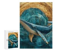 300 PCS Jigsaws Whale Art Ocean Decor-2 Jigsaws for Adults Puzzle Hand Speed Race Help The Brain Exercise Beautiful Design Game 300 PCS