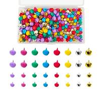 300 pcs Jingle Bells For Crafts Colorful Small Bells For Crafting, 8mm 10mm Craft Bells Metal Small Bells That Jingle For Crafts for Bell Wreaths, Jewellery Making, Home Decoration