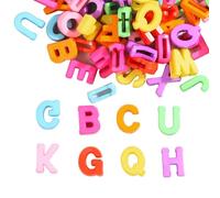 300 Pcs Large Alphabet Letter Shaped Beads Big Letters Keychain Bead Slide Alphabet Letter Charms Plastic Necklace Letters Charms Friendship Bracelet Bead Letters for Lanyards Classic Mixed Color