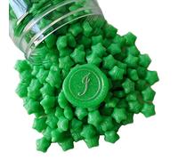 300 Pcs Lucky Star Sealing Wax Beads, PORXFLY Flash Wax Seal Beads for Seal Stamp, Great for Wedding Invitations, Wine Packages,Cards Envelopes, Gift Wrapping (Green)