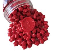 300 Pcs Lucky Star Sealing Wax Beads, PORXFLY Flash Wax Seal Beads for Seal Stamp, Great for Wedding Invitations, Wine Packages,Cards Envelopes, Gift Wrapping (Red)