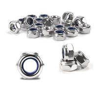 300 Pcs M4 NutsNylock Nuts with Nylon Insert, 304 Stainless Steel Hexagon Hex NutsSelf-locking Nuts Assortment, Locknuts for Screws Bolts