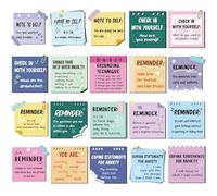 300 Pcs Mental Health Stickers Motivational Affirmation Stickers Mental Health Awareness Items Positive Waterproof Laptop Water Bottle Reminder Feelings Decor for Adult Employees(Vibrant Color)