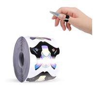 300 Pcs Nail Forms for Gel Builder, Nail Extension Stickers Roll, Self-Adhesive Nail Forms for Acrylic UV Gel Polygel, Paper Nail Sculpting Forms for Salon & Home Art (Dark)