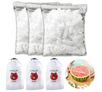 300 Pcs Plastic PE Shrinkable Fresh Keeping Bags Set, Universal Stretch Food Covers with Bear Bags, Elasticated Reusable Bowl Lids for Fruit, Vegetable, Meat, Food Preservation, Kitchen, Refrigerator