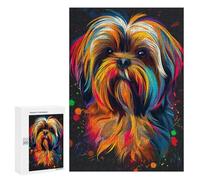 300 PCS Puzzle Colorful Yorkshire Terrier Art Print Puzzles Für Erwachsene: Knobelspaß, Humorvoll Und Herausfordernd - Einzigartige Geburtstags- Und Weihnachtsgeschenke 300 PCS