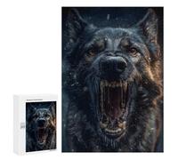 300 PCS Puzzle for Adults Aggressive Wolf Portrait Puzzle For Teenagers Improve Memory Every Piece Is Unique - Learning Educational Toys 300 PCS