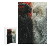 300 PCS Puzzle For Adults Angel Vs Devil Fantasy Artwork Jigsaws for Adults Puzzle Improve Memory Wishlist with Santa Claus Stress Reduction Gifts 300 PCS