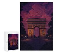 300 PCS Puzzle For Adults Arc De Triomphe at Dusk Jigsaws for Adults Relax Games Pattern Assembly Deal As Gifts for The Whole Family 300 PCS