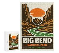 300 PCS Puzzle For Adults Big Bend National Park Poster Jigsaws for Adults Puzzle Improve Memory Wishlist with Santa Claus Stress Reduction Gifts 300 PCS