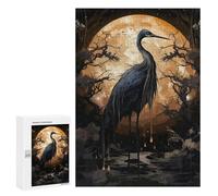 300 PCS Puzzle For Adults Black Stork Wild Jigsaw for Adults Relax Games Staycation Kill Time Deal As Gifts for The Whole Family 300 PCS