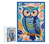 300 PCS Puzzle for Adults Blue Wild Cute Owl Puzzle For Teenagers Improve Memory Every Piece Is Unique - Learning Educational Toys 300 PCS