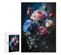 300 PCS Puzzle For Adults Colorful Flowers Roses Jigsaw for Adults Relax Games Staycation Kill Time Deal As Gifts for The Whole Family 300 PCS