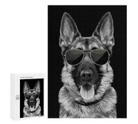 300 PCS Puzzle For Adults Cool German Shepherd Jigsaw for Adults Relax Games Staycation Kill Time Deal As Gifts for The Whole Family 300 PCS