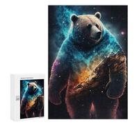 300 PCS Puzzle For Adults Cosmic Bear Artwork Adult Jigsaw Puzzle Anti-Stress Toys Enhance Memory Help The Brain Exercise 300 PCS