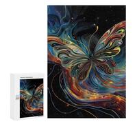 300 PCS Puzzle for Adults Cosmic Fire Butterfly Puzzle For Teenagerss Improve Memory Fun Activities at Home Stress Reduction Gifts 300 PCS
