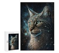 300 PCS Puzzle for Adults Cosmic Lynx Portrait-5 Puzzle For Teenagerss Improve Memory Fun Activities at Home Stress Reduction Gifts 300 PCS