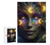 300 PCS Puzzle For Adults Cosmic Tree Woman Jigsaw for Adults Relax Games Staycation Kill Time Deal As Gifts for The Whole Family 300 PCS