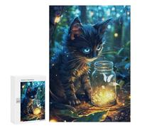 300 PCS Puzzle For Adults Cute Cat With Butterfly Jigsaws for Adults Relax Games Pattern Assembly Deal As Gifts for The Whole Family 300 PCS