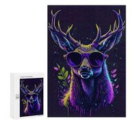 300 PCS Puzzle For Adults Cute Whimsical Deer Jigsaws for Adults Relax Games Pattern Assembly Deal As Gifts for The Whole Family 300 PCS