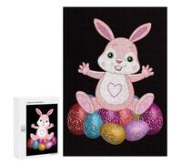300 PCS Puzzle for Adults Dabbing Rabbit Easter Day Puzzle For Teenagerss Improve Memory Fun Activities at Home Stress Reduction Gifts 300 PCS