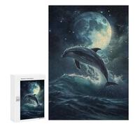 300 PCS Puzzle For Adults Dolphin Fantasy Cosmic Jigsaws for Adults Puzzle Enhance Memory Fun Activities at Home for Is Ideal As A Gift 300 PCS