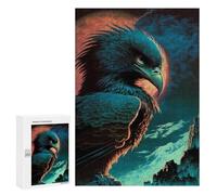 300 PCS Puzzle for Adults Eagle Moonlit Majesty Adult Jigsaw Puzzle Brain Teaser Game But Fun And Humorous Fun at Home Activities, 300 PCS