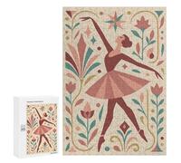 300 PCS Puzzle for Adults Elegant Ballerina Art Deco Illustration Puzzle For Teenagerss Improve Memory Fun Activities at Home Stress Reduction Gifts 300 PCS