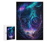 300 PCS Puzzle For Adults Fantasy Bicycle Journey Jigsaws for Adults Puzzle Improve Memory Wishlist with Santa Claus Stress Reduction Gifts 300 PCS