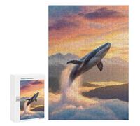 300 PCS Puzzle For Adults Flying Whale Jigsaws for Adults Relax Games Pattern Assembly Deal As Gifts for The Whole Family 300 PCS