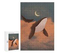 300 PCS Puzzle For Adults Flying Whale Jigsaws for Adults Relax Games Pattern Assembly Deal As Gifts for The Whole Family 300 PCS
