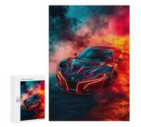 300 PCS Puzzle For Adults Future Racing Car Neon Lights Jigsaws for Adults Puzzle Improve Memory Wishlist with Santa Claus Stress Reduction Gifts 300 PCS