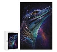300 PCS Puzzle For Adults Galactic Crocodile Art Print-2 Jigsaws for Adults Puzzle Improve Memory Wishlist with Santa Claus Stress Reduction Gifts 300 PCS