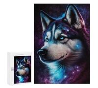 300 PCS Puzzle for Adults Galactic Husky Portrait-5 Puzzle For Teenagerss Improve Memory Fun Activities at Home Stress Reduction Gifts 300 PCS