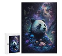 300 PCS Puzzle for Adults Galactic Panda Garden Puzzle For Teenagerss Improve Memory Fun Activities at Home Stress Reduction Gifts 300 PCS