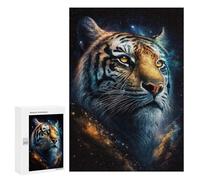300 PCS Puzzle For Adults Galactic Tiger Portrait-29 Jigsaws for Adults Puzzle Improve Memory Wishlist with Santa Claus Stress Reduction Gifts 300 PCS
