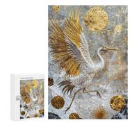 300 PCS Puzzle For Adults Golden Crane Majesty Jigsaws for Adults Puzzle Enhance Memory Fun Activities at Home for Is Ideal As A Gift 300 PCS