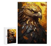 300 PCS Puzzle for Adults Golden Eagle Bird Head Adult Jigsaw Puzzle Brain Teaser Game But Fun And Humorous Fun at Home Activities, 300 PCS