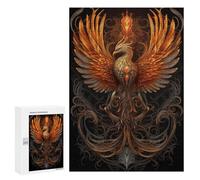 300 PCS Puzzle For Adults Golden Phoenix Bird Jigsaws for Adults Relax Games Pattern Assembly Deal As Gifts for The Whole Family 300 PCS