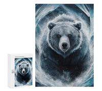 300 PCS Puzzle For Adults Grizzly Bear Breaking Ice Jigsaws for Adults Relax Games Pattern Assembly Deal As Gifts for The Whole Family 300 PCS