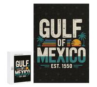 300 PCS Puzzle For Adults Gulf of Mexico Vintage Design Jigsaws for Adults Relax Games Pattern Assembly Deal As Gifts for The Whole Family 300 PCS