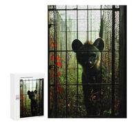 300 PCS Puzzle For Adults Hyena Behind Bars Jigsaws for Adults Puzzle Enhance Memory Fun Activities at Home for Is Ideal As A Gift 300 PCS
