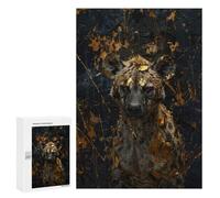 300 PCS Puzzle For Adults Hyena Dripping Gold Jigsaws for Adults Puzzle Improve Memory Wishlist with Santa Claus Stress Reduction Gifts 300 PCS