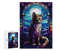 300 PCS Puzzle For Adults Japanese Bobtail Cat Abstr Jigsaws for Adults Relax Games Pattern Assembly Deal As Gifts for The Whole Family 300 PCS