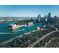 300 pcs Puzzle for Adults Jigsaw Puzzles Hard Challenging Difficult Family Cool Large Aerial View The Sydney Shoreline The Iconic Sydney Opera House Puzzles for Adults
