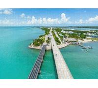300 pcs Puzzle for Adults Jigsaw Puzzles Hard Challenging Difficult Family Cool Large Aerial View The Island Marathon Key and The Seven Mile Bridge Puzzles for Adults