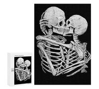 300 PCS Puzzle For Adults Kiss Skull Love Jigsaws for Adults Relax Games Pattern Assembly Deal As Gifts for The Whole Family 300 PCS