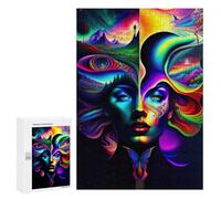 300 PCS Puzzle For Adults Lady Surreal 09 Adult Jigsaw Puzzle Anti-Stress Toys Enhance Memory Help The Brain Exercise 300 PCS