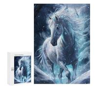 300 PCS Puzzle For Adults Magic Ice Horse Jigsaw for Adults Relax Games Staycation Kill Time Deal As Gifts for The Whole Family 300 PCS
